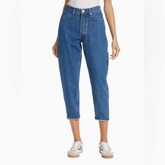 rag & bone Denim - RAG & BONE ALISSA HIGH WAISTED BARREL CUT ANKLE BUTTON FLY FRONT JEANS (Altered)